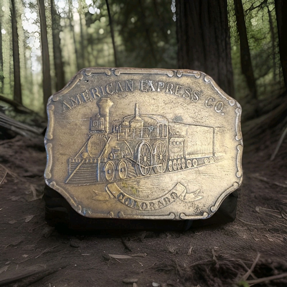 Vintage CDA‎ American Express  Company Brass Buckle By Lewis Buckles Chicago